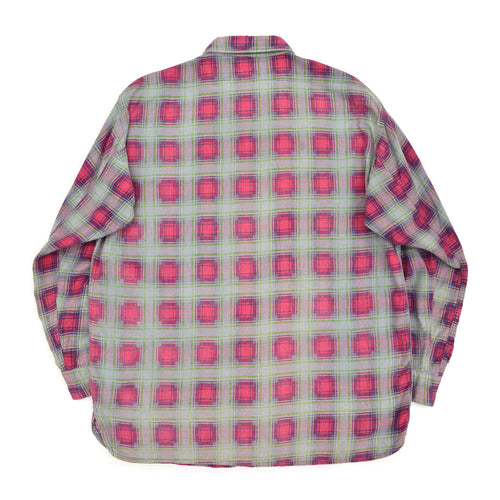 ~1960's WINTER KING PRINT FLANNEL SHIRT / GUSSET ...