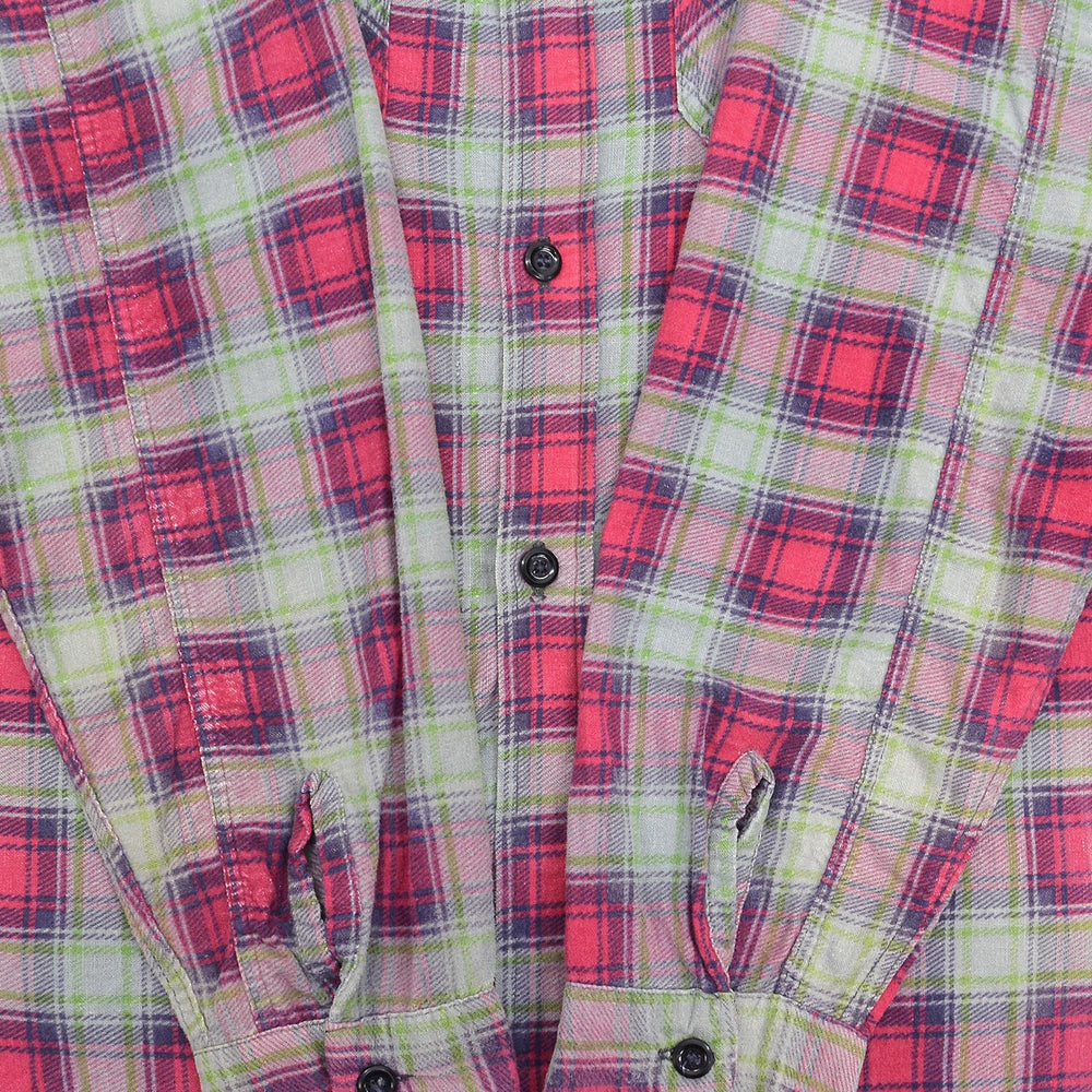 ~1960's WINTER KING PRINT FLANNEL SHIRT / GUSSET ...