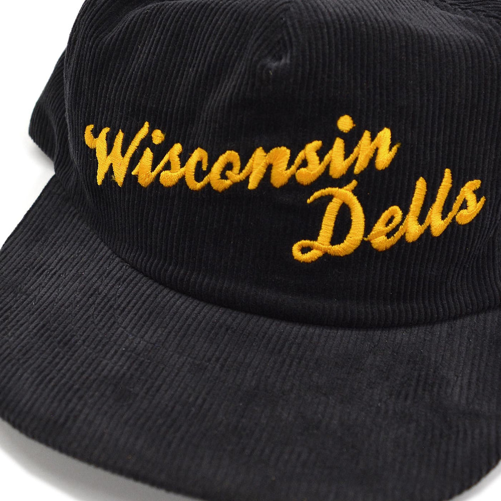 ~1990s DEADSTOCK WISCONSIN DELLS SOUVENIR CORDUROY CAP / BLACK ...