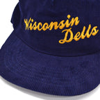~1990s DEADSTOCK WISCONSIN DELLS SOUVENIR CORDUROY CAP / NAVY BLUE ...