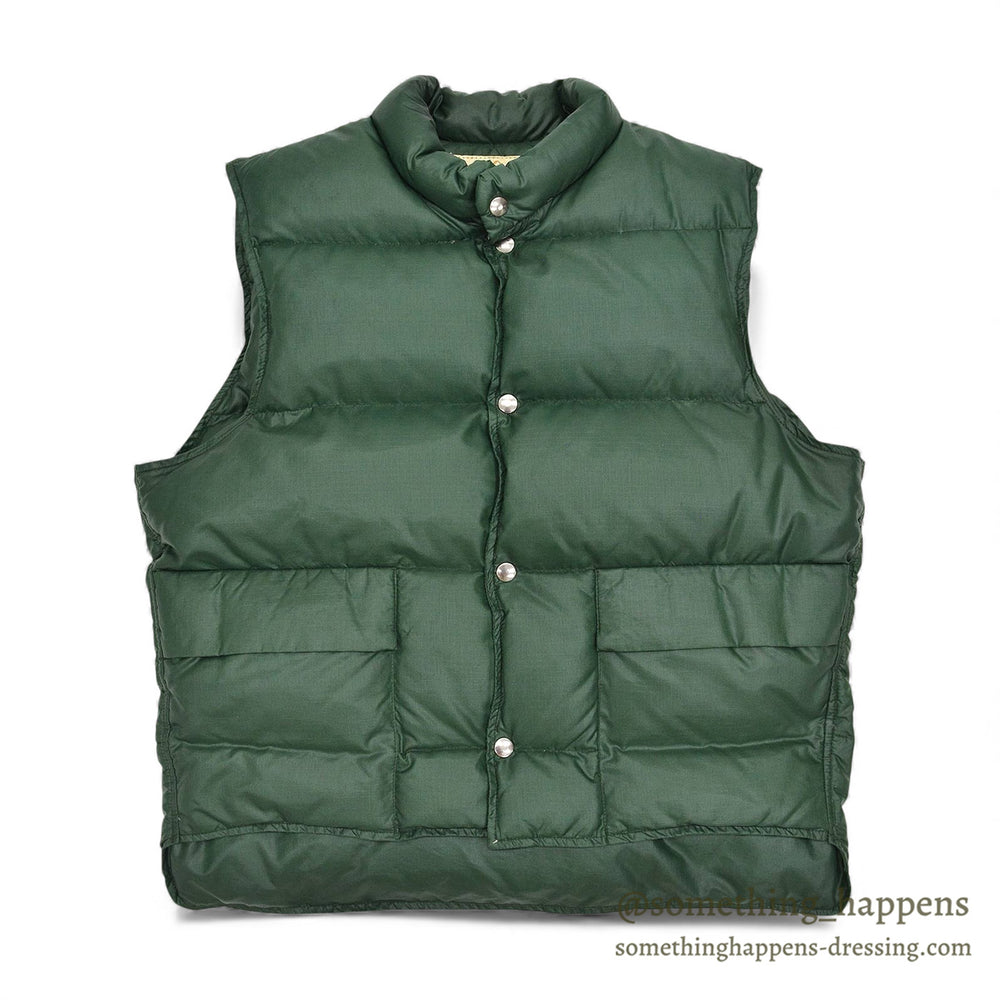 1970's~ THE TETON MADE BY WOOLRICH DOWN VEST / FOREST GREEN...
