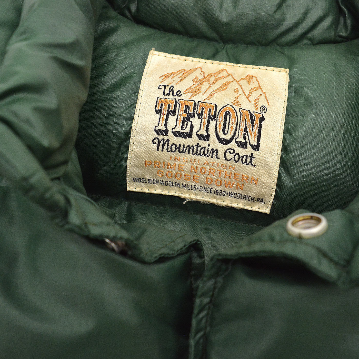 1970's~ THE TETON MADE BY WOOLRICH DOWN VEST / FOREST GREEN ...