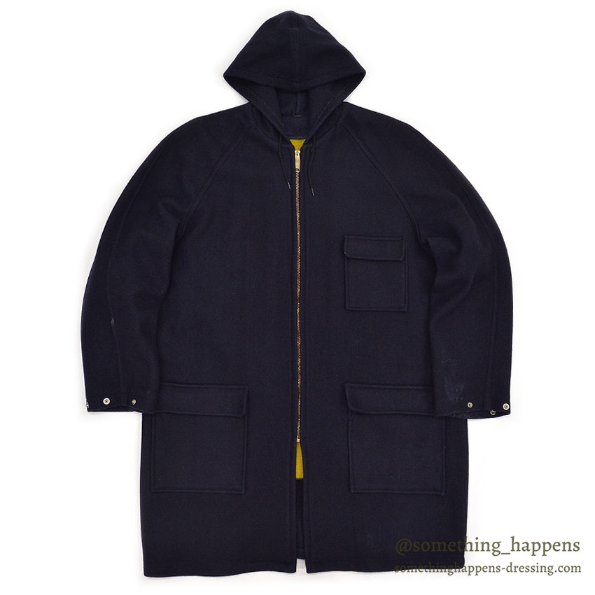 1950's PENNLEIGH W.T.GRANT CO. WOOL COAT / YELLOW LINER ... M