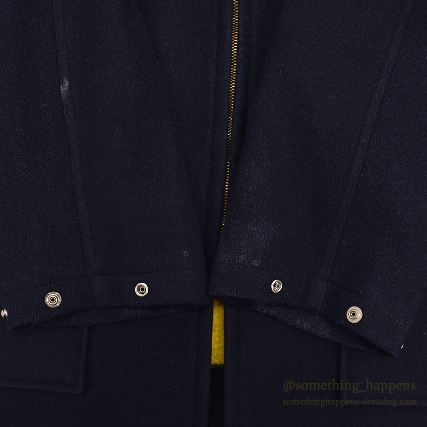 1950's PENNLEIGH W.T.GRANT CO. WOOL COAT / YELLOW LINER ... M