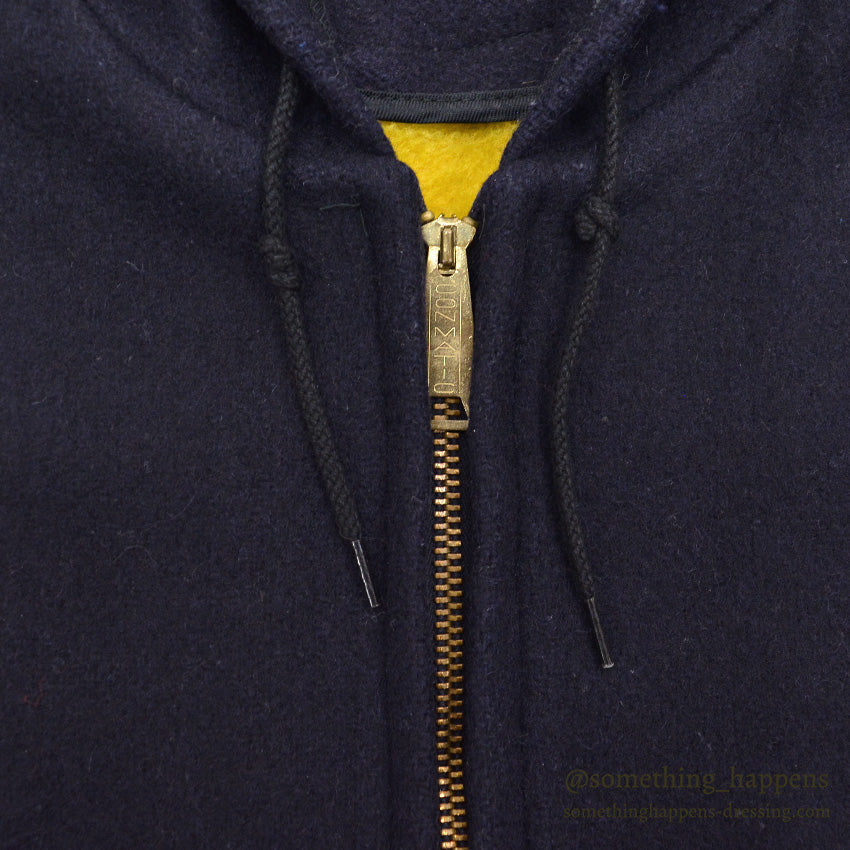 1950's PENNLEIGH W.T.GRANT CO. WOOL COAT / YELLOW LINER ... M