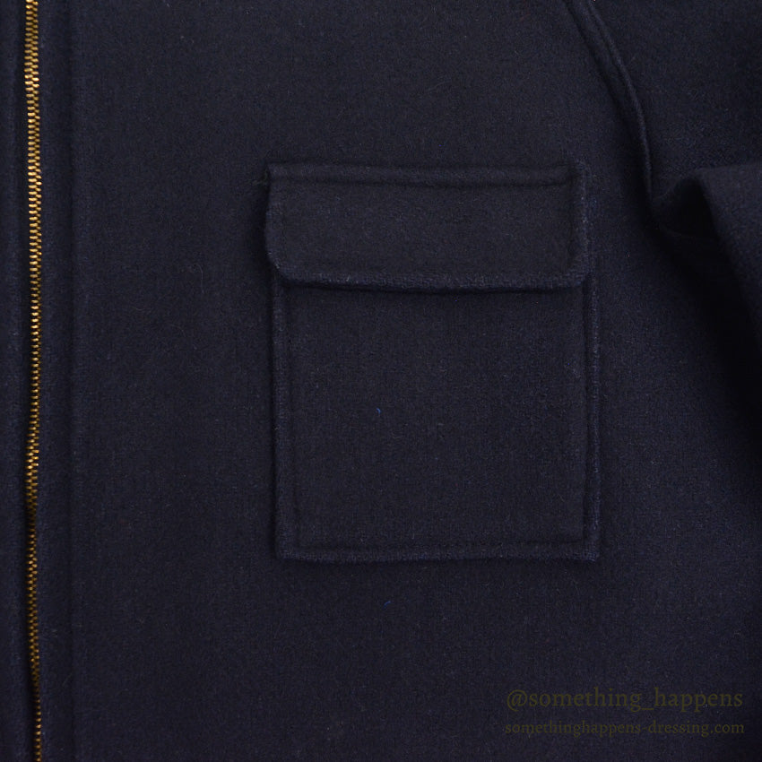 1950's PENNLEIGH W.T.GRANT CO. WOOL COAT / YELLOW LINER ... M