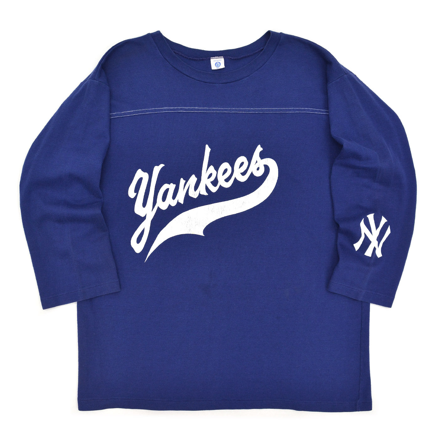 1970's ARTEX NEW YORK YANKEES FOOTBALL TEE / UNIQUE ... XL