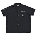 1960s NAVY EXCHANGE TAILOR SHOP SNOOPY EMBROIDERED BOWLING SHIRT / BLACK ...