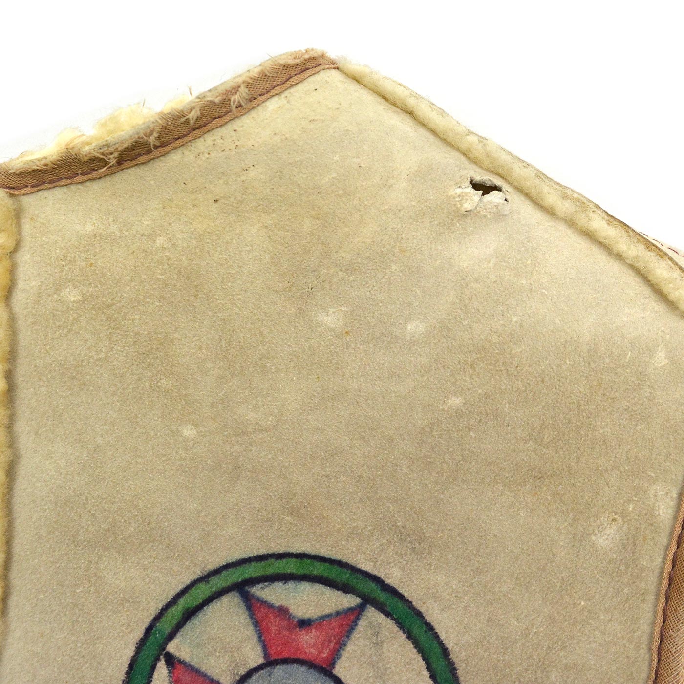 ~1960's NATIVE AMERICAN SYMBOLIC ARTWORK CUSTOM SHEARLING VEST...