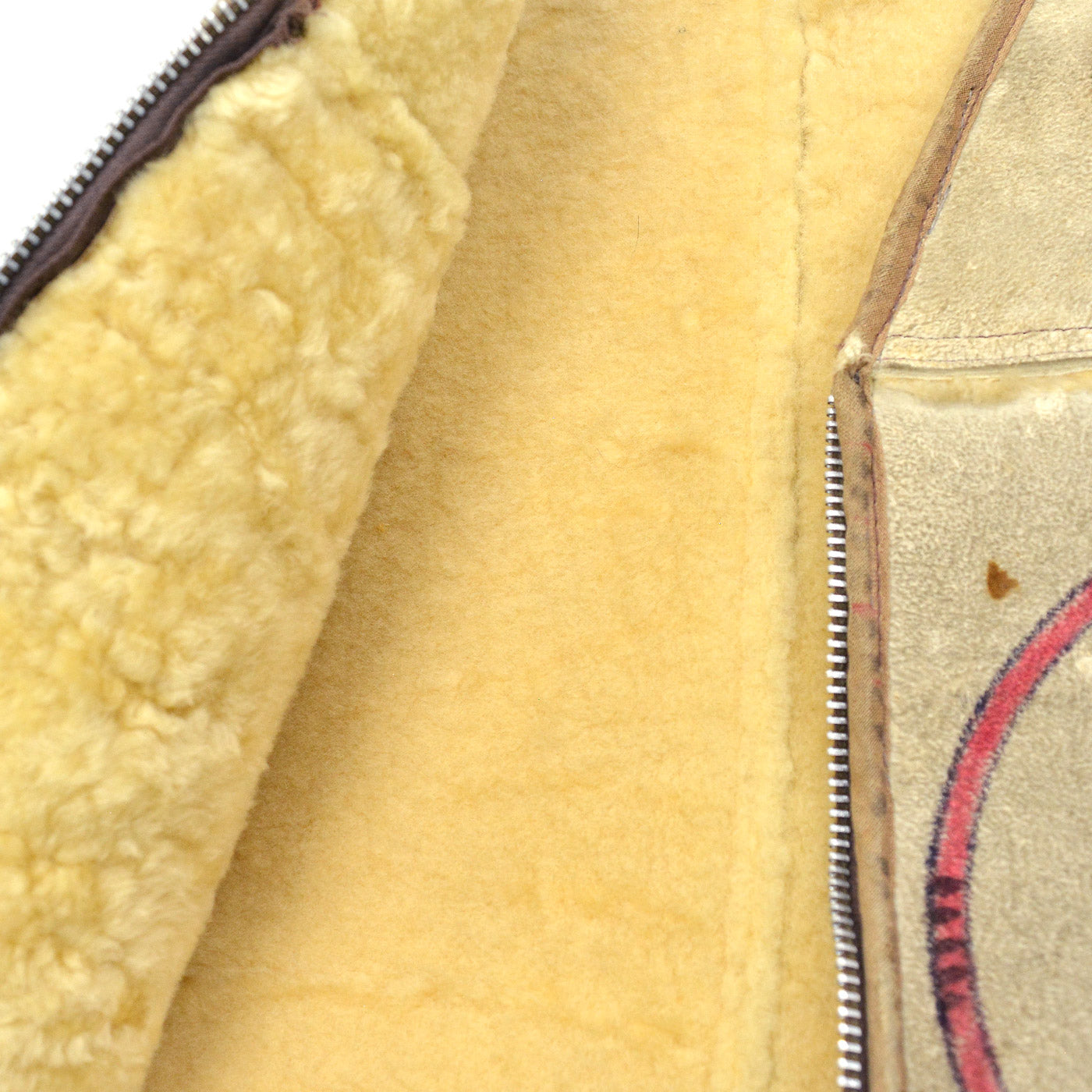 ~1960's NATIVE AMERICAN SYMBOLIC ARTWORK CUSTOM SHEARLING VEST...