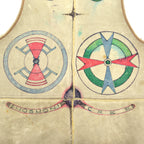 ~1960's NATIVE AMERICAN SYMBOLIC ARTWORK CUSTOM SHEARLING VEST...