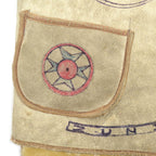 ~1960's NATIVE AMERICAN SYMBOLIC ARTWORK CUSTOM SHEARLING VEST...